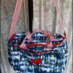 💥 4th of July big hit at the picnics NIP- Tie-Dye Stars Round About Cooler Tote